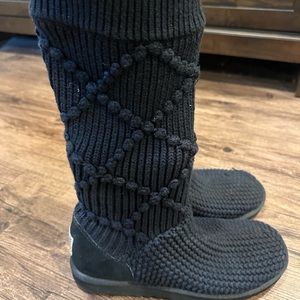 UGG Classic Argyle Knit Boots Black Size 8